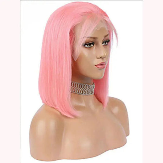 Pink Wig - 13x4 Lace Frontal Wig - Bob - Le Chic Tresses