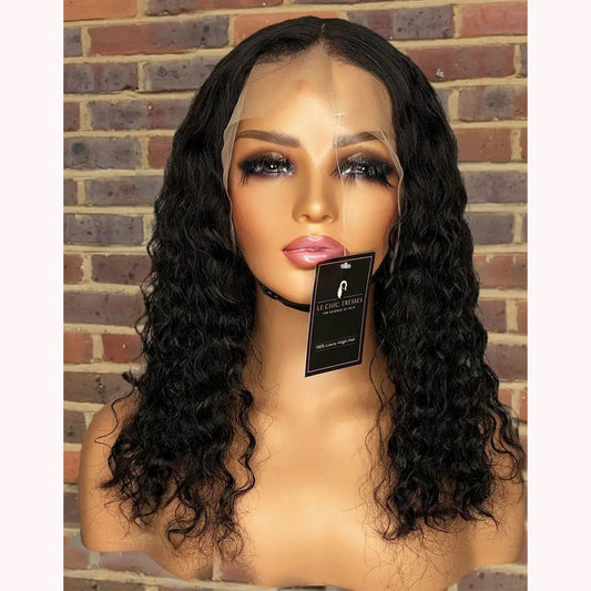Sale - Water Wave Bob - Lace Frontal Wig - Clearance - Le Chic Tresses